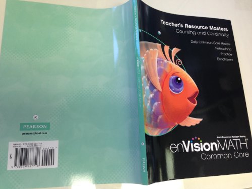 EnVision Math Common Core, Teacher's Resource Masters, Counting and Cardinality Grade k (2012-05-03) [Mass Market Paperback]