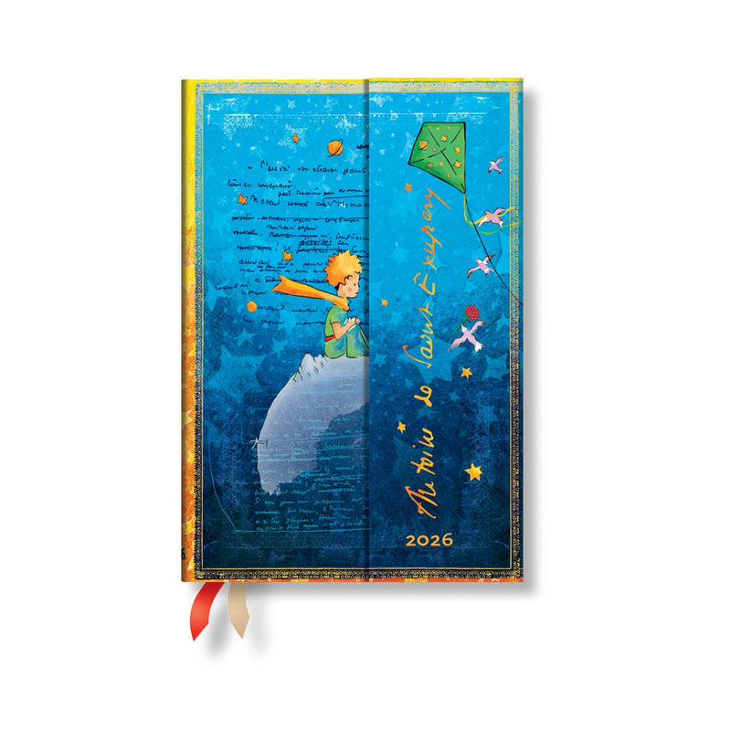 Paperblanks | 2026 Saint-Exupéry, The Little Prince | Embellished Manuscripts Collection | 12-Month Planner | Mini | Day-at-a-Time | Wrap | 416 Pg | 80 GSM