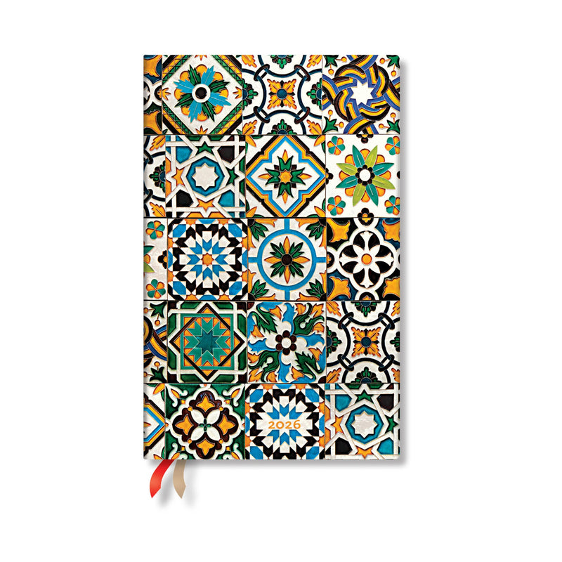 Paperblanks | 2026 Porto | Portuguese Tiles | 12-Month Planner | Maxi | Horizontal | Elastic Band | 160 Pg | 100 GSM