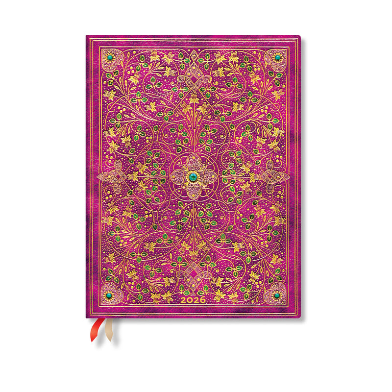 Paperblanks | 2026 Diamond Jubilee | Sangorski & Sutcliffe | 12-Month Planner | Ultra | Vertical | Elastic Band | 160 Pg | 100 GSM