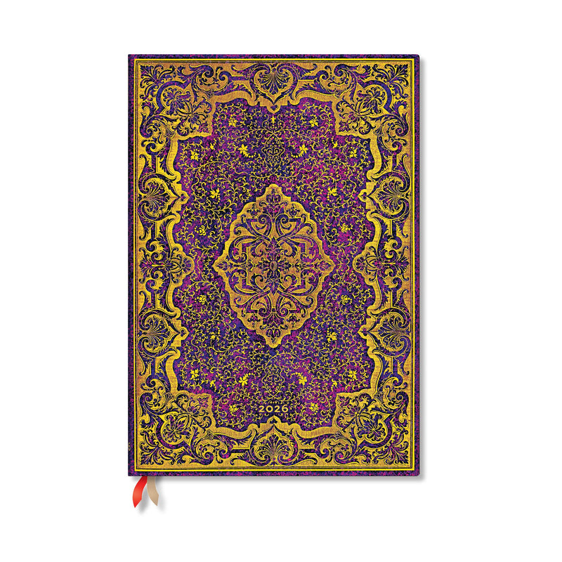 Paperblanks | 2026 Picaresque | Picaresque | 12-Month Planner | Grande | Vertical | Elastic Band | 160 Pg | 100 GSM