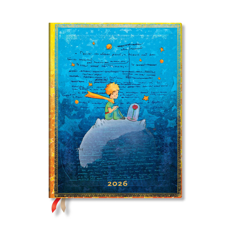 Paperblanks | 2026 Saint-Exupéry, The Little Prince | Embellished Manuscripts Collection | 12-Month Planner Flexis | Ultra | Vertical | Elastic Band | 176 Pg | 100 GSM