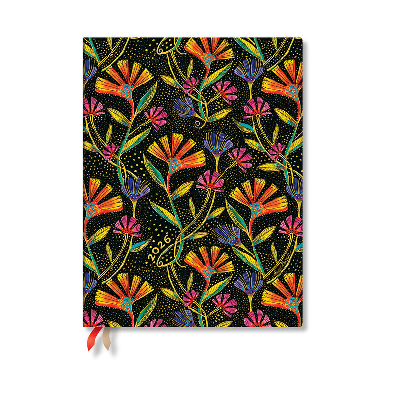 Paperblanks | 2026 Wild Flowers | Playful Creations | 12-Month Planner Flexis | Ultra | Vertical | Elastic Band | 176 Pg | 100 GSM