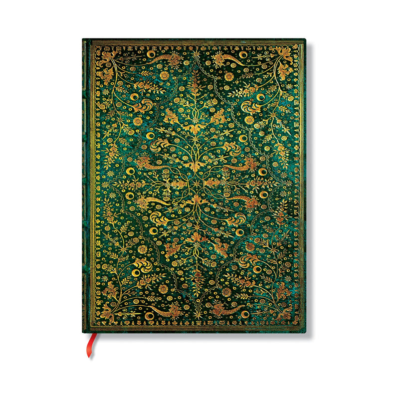Emerald Flower Grande Lined Hardcover Journal, 128pg, 120GSM, Marsh's Library by Paperblanks (Nature's Grace)