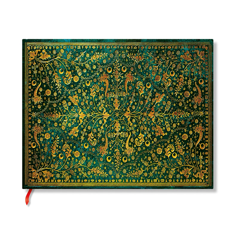 Emerald Flower Guest Book Unlined Hardcover Guest Book, 144pg, 120GSM, Marsh's Library by Paperblanks (Nature's Grace)