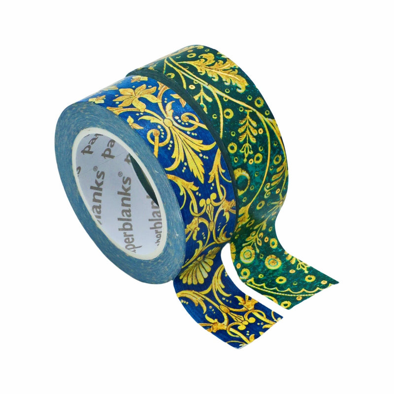 Emerald Flower/Silk Sky Washi Tape by Paperblanks (Washi Tape Mixed Pack)