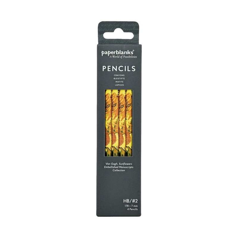 Van Gogh, Sunflowers 4 Pack Pencils by Paperblanks (Embellished Manuscripts Collection)