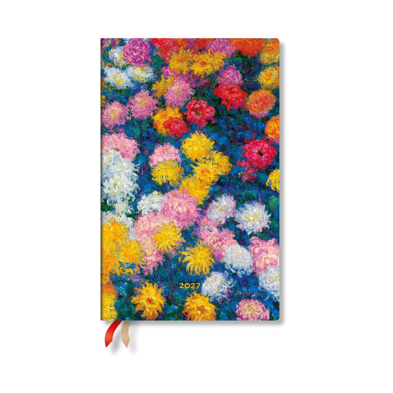 2027 Monet's Chrysanthemums Maxi Horizontal Hardcover 12-Month Weekly Planner, 160pg, 100GSM by Paperblanks