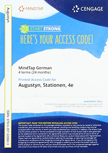 MindTap for Augustyn/Euba's Stationen, 4 terms Printed Access Card