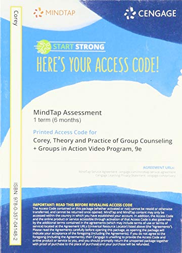 MindTapV2.0 with Groups in Action Video for Corey's Theory and Practice of Group Counseling, 1 term Printed Access Card