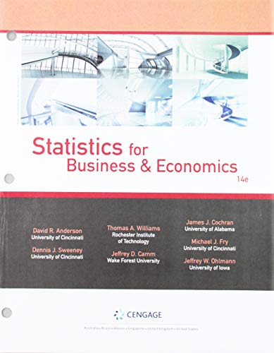 Bundle: Statistics for Business & Economics, Loose-leaf Version, 14th + JMP Printed Access Card
