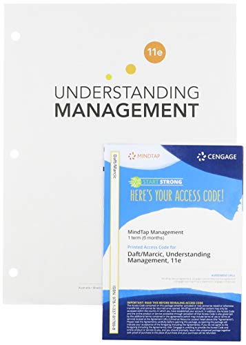 Bundle: Understanding Management, Loose-leaf Version, 11th + MindTap 1 term Printed Access Card