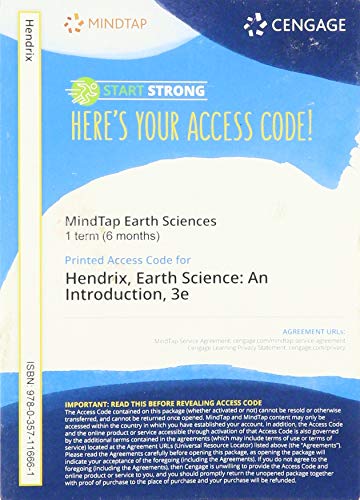 MindTap for Hendrix/Thompson's Earth Science: An Introduction, 1 term Printed Access Card