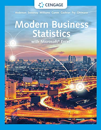 Modern Business Statistics with MicrosoftÂ® ExcelÂ®