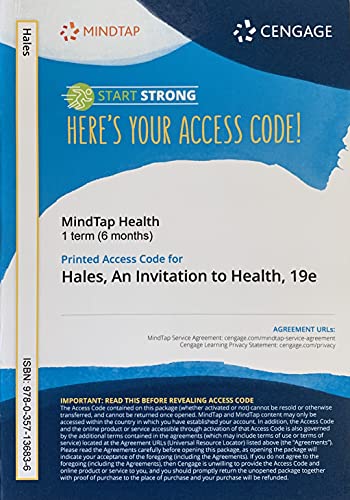 MindTap for Hales' An Invitation to Health: Taking Charge of Your Health, 1 term Printed Access Card
