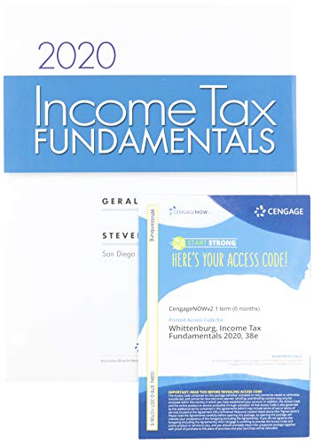 Bundle: Income Tax Fundamentals 2020, Loose-leaf Version, 38th + Intuit ProConnect Tax Online 2019 + CNOWv2, 1 term Printed Access Card
