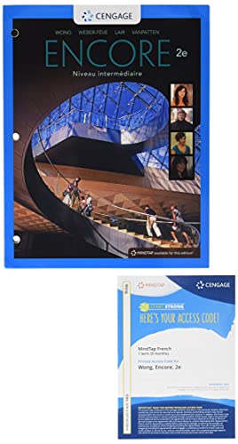 Bundle: Encore Intermediate French: Niveau intermediaire, Loose-leaf Version, 2nd + MindTap, 1 term Printed Access Card