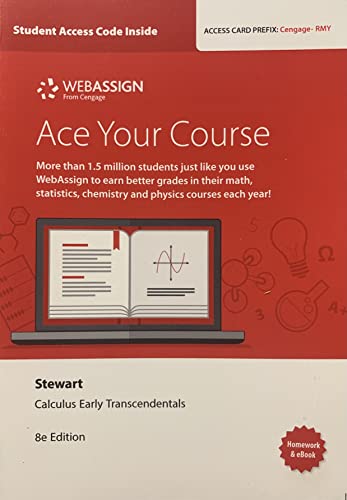 Custom WebAssign for Stewart's Calculus: Early Transcendentals, Multi-Term Printed Access Card