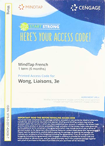 MindTap for Wong/Weber-FÃ¨ve/Van Patten's Liaisons: An Introduction to French, 1 term Printed Access Card