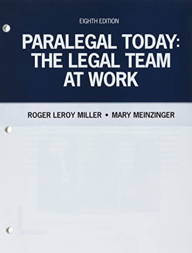 Paralegal Today: The Legal Team at Work, Loose-leaf Version