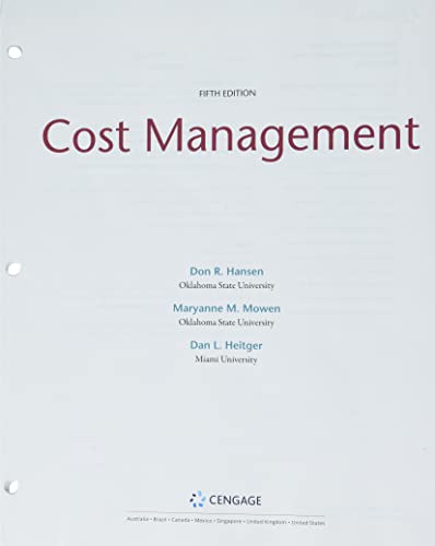 Bundle: Cost Management, Loose-leaf Version, 5th + CNOWv2, 1 term Printed Access Card