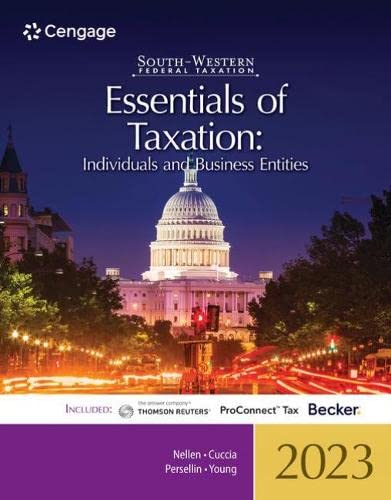 South-Western Federal Taxation 2023: Essentials of Taxation: Individuals and Business Entities (Intuit ProConnect Tax Online & RIA CheckpointÂ®, 1 term Printed Access Card)
