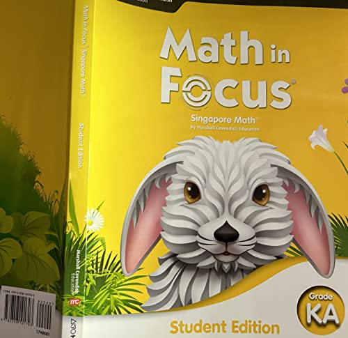 Math in Focus Student Edition Volume A Grade K