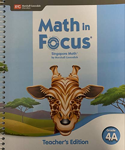 Math in Focus Teacher Edition Volume A Grade 4