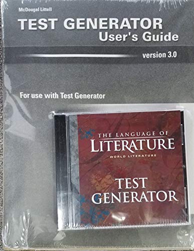 McDougal Littell Literature: Test Generator CD-ROM with Userâ€™s Guide World Literature [Textbook Binding] McDougal Littell