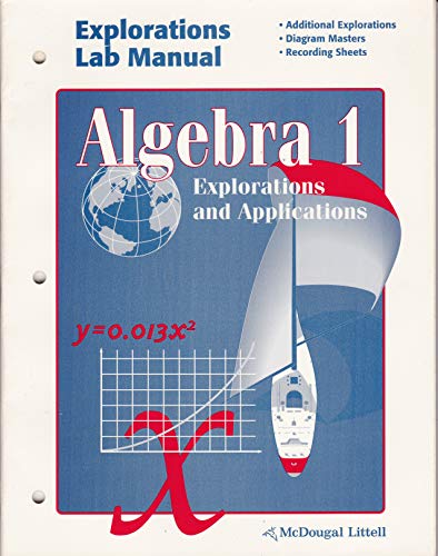 Explorations Lab Manual: Algebra 1 Explorations and Applications [Paperback] McDougal Littell