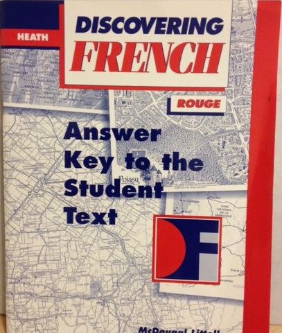 Heath Discovering French (Answer Key to the Student Text, Rouge) [Textbook Binding] McDougal Littell