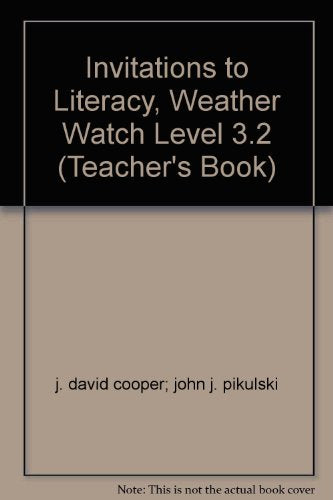 Invitations to Literacy, Weather Watch Level 3.2 (Teacher's Book) [Spiral-bound] houghton mifflin