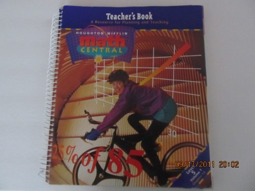 Teacher's Book Lvl 5 Vol 1 (Houghton Mifflin Math Central, Volume One, Chapters 1-6) [Spiral-bound] Laurie Boswell
