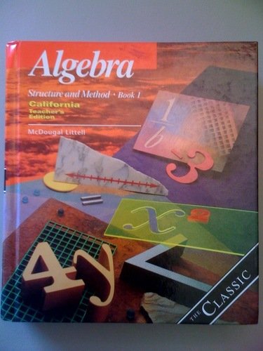 Algebra Structure And Method Book 1 (CA) (TE) [Hardcover] Richard G. Brown