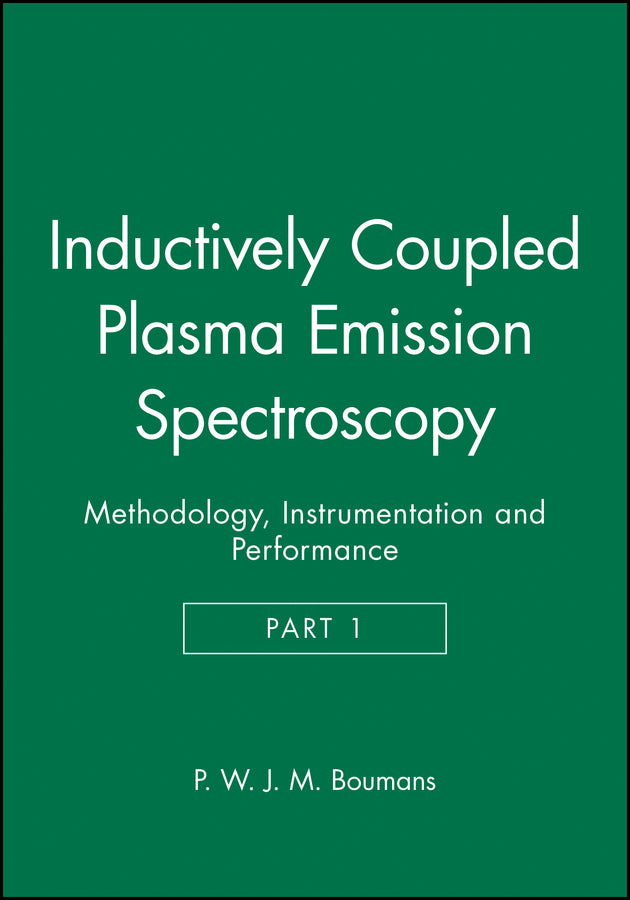 Inductively Coupled Plasma Emission Spectroscopy, Part 1