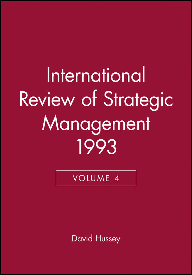 International Review of Strategic Management 1993, Volume 4