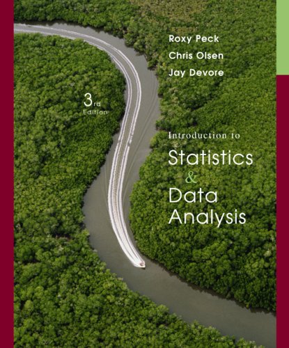 Introduction to Statistics and Data Analysis (with CengageNOW Printed Access Card) (Available Titles CengageNOW) Peck, Roxy; Olsen, Chris and Devore, Jay L.