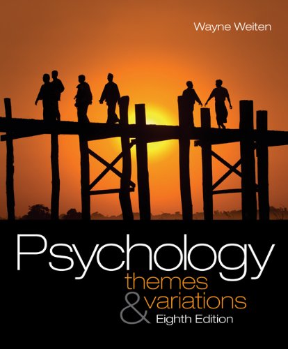 Concept Charts for Weitenâ€™s Psychology: Themes and Variations, 8th Weiten, Wayne