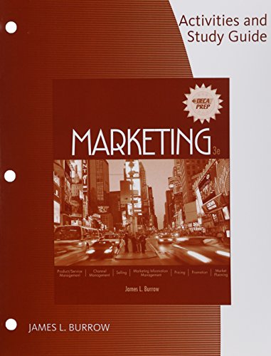 Activities and Study Guide for Burrow's Marketing, 3rd