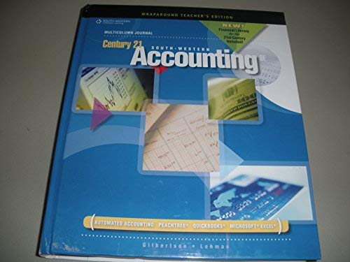Century 21 Accounting Advanced, Wraparound Teacher's Edition, 9th Edition [Hardcover] Gilbertson
