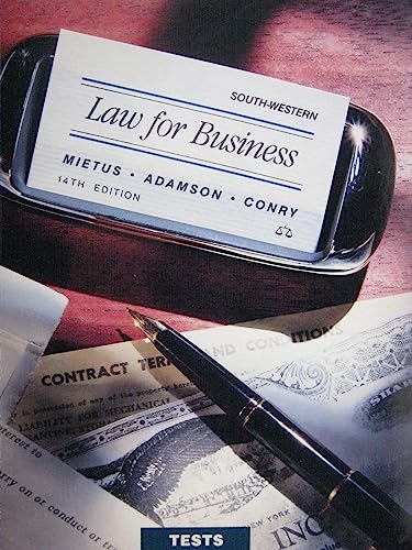 Achievement Tests Law for Business [Hardcover] Norbert J. Mietus