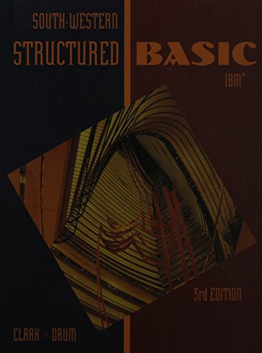 Structured Basic/IBM Version Clark, James F. and Drum, William O.