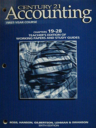 Century 21 Accounting Chapters 19 to 28 [Paperback] Swanson, Robert M.