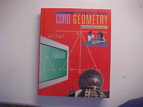 Cord Geometry Mathematics In Context Teacher's Annotated Edition ISBN 0538681284 (Cord Leading Change In Education) [Hardcover] Wes Evans and Rhonda Jones