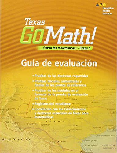 Houghton Mifflin Harcourt Go Math! Spanish Texas Assessment Guide Grade 5
