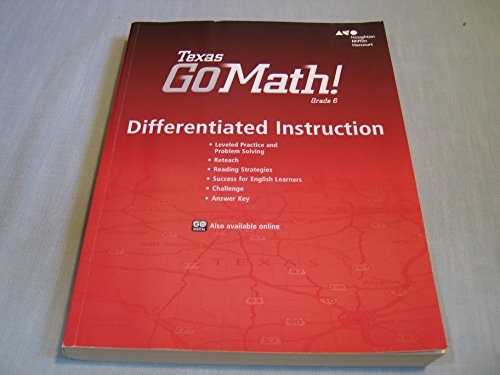 Holt McDougal Go Math! Texas Differentiated Instruction Resource Grade 6