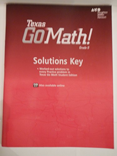 Holt McDougal Go Math! Texas Solutions Key Grade 6