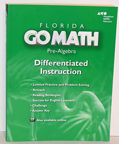 Holt McDougal Go Math! Florida Differentiated Instruction Resource Pre-Algebra