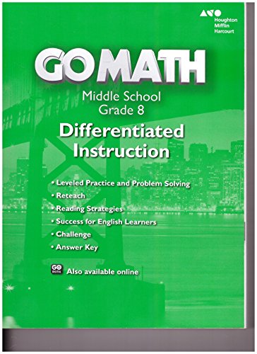 Go Math! Differentiated Instruction Resource Grade 8