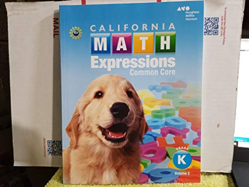 2015 California Math Expressions Student Activity Book (Softcover), Volume 2Grade K